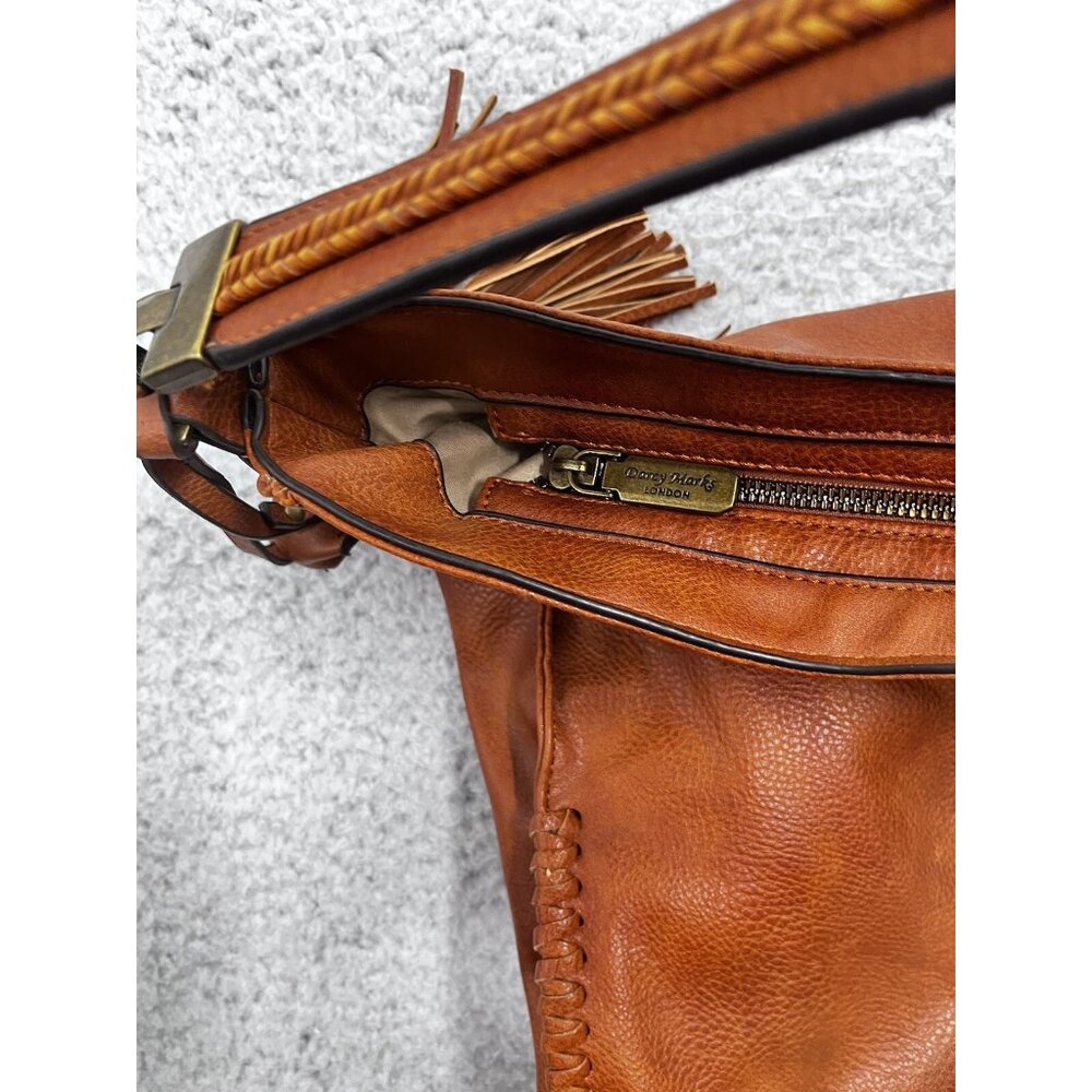 Darcy Marks London Vegan Brown Pebbled Leather Shoulder Tote Bag - Picture 11 of 16